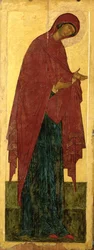 Neitsyt (tempera ja kultalehti paneelissa)