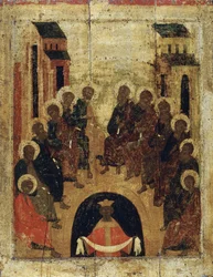 Pyhän Hengen laskeutuminen apostolien päälle, 1410.