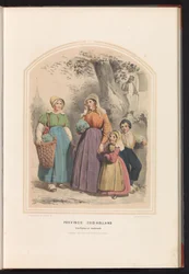 Overflakkeen ja Goedereeden perinteinen puku Etelä-Hollannissa, 1857 Etelä-Hollannin maakunta Overflakkee ja Goedereede / XV (otsikko esineessä)