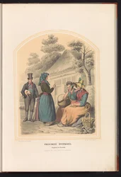 Staphorstin ja Rouveenin perinteinen puku Overijsselissä, 1857 Overijsselin maakunta. Staphorst ja Rooveen / XXV (otsikko esineessä)