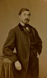 Auguste Paul Charles Anastasin muotokuva, ranskalainen taidemaalari; käyntikortti (m/w kuva)