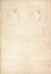Laulaja ja Sarinda Player, n. 1800.