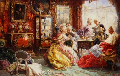 Iltapäivä salongissa, 1902