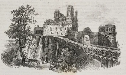 Ostrohin linna, Ukraina, Salvatore Puglian litografia Poliorama Pittorescosta, n:o 30, 1. maaliskuuta