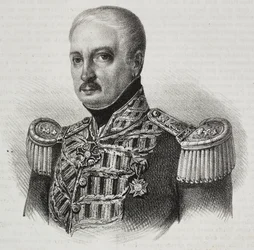 Retrato do marechal Francesco Maria Tanchi (1773-1843), litografia de Salvatore Puglia de Poliorama Pittoresco, n 46, 24 de junho finlandês