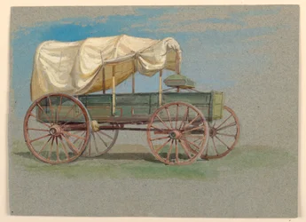 Piirros, katettu vaunu, 1870-80