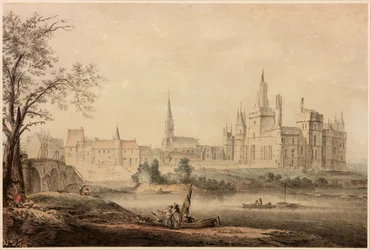 Ranskalainen linna, 1770 (kynä ja muste ja wc paperilla)
