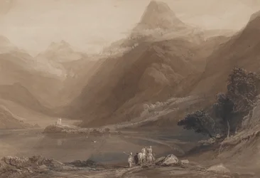 Llanberis Lake, Pohjois-Wales, 1820-30.
