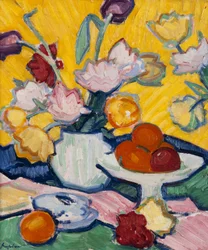 Tulppaaneja keramiikkamaljakossa, 1910-14