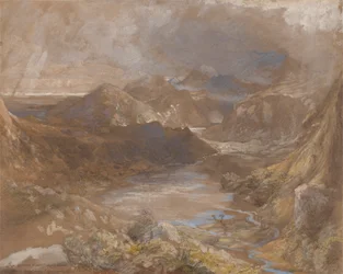 Llwyngwynedd ja osa Llyn-y-dinaa Capel Curigin ja Beddegelertin välissä, Pohjois-Wales