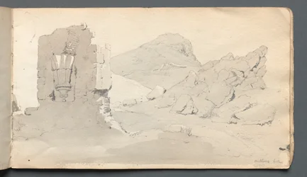 Luonnoskirja: Rauniot, 1814.