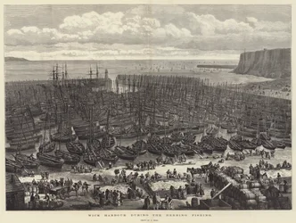 Wick Harbor silakkakalastuksen aikana
