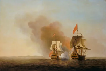 Nuestra Senora de Cavadongan valloitus, noin 1743 (öljy kankaalle).