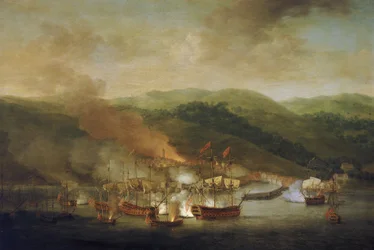 Itävallan perimyssota (1740-1748): Bastian (Ranska) pommitus 6. marraskuuta.
