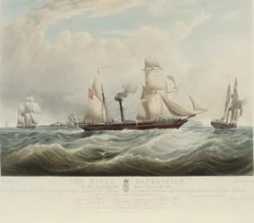 Nigerian retkikunta, Niger- ja Benoue-jokien yhtymäkohdassa, alukset Albert, Sudan ja Wilberforce Holyheadin (Wales) edustalla, elo-lokakuu 1841.