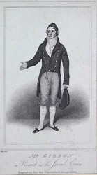 Mr Gibbon Vincentinä elokuvassa The Jovial Crew, Theatrical Inquisitorista (kaiverrus)