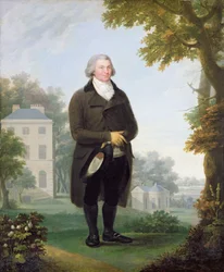 Gentleman in the Grounds of House, n. 1800-1810 (öljy kankaalle)