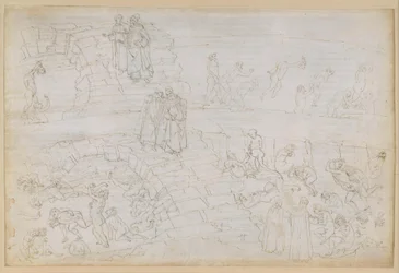 La Divina Commedia, Inferno XXIX. Vergilius ja Dante helvetin kahdeksannessa piirissä (Malebolge), 10. bolgia: Väärennösten tekijöiden ja alkemistien rangaistus