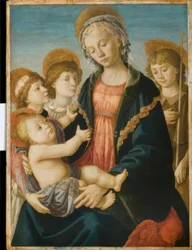 Maria mit Kind, dem Johannesknaben und zwei Engeln