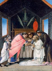 Pyhän Hieromuksen viimeinen ehtoollinen, vuodelta 1495