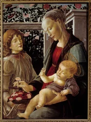 Alessandro di Mariano dei Filipepin maalaus Neitsyt ja Jeesus-lapsi, Sandro Botticelli