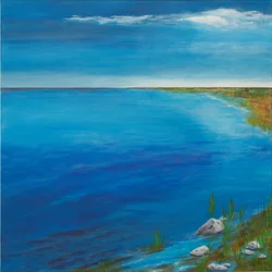 Cattails, 2022 (akryyli kankaalle)