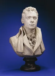 Robert Fultonin rintakuva (maalattu kipsi)