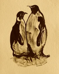 Pingviiniperheen muotokuva