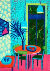 Les Fruits # , 2023 (akryyli laudalle)