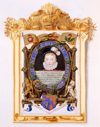 Muotokuva James VI:sta Skotlannista (1566-1625) Myöhemmin Englannin James I poikana n. 1574 julkaisusta "Memoirs of the Court of Queen Elizabeth", joka julkaistiin vuonna 1825 (wc ja guassi paperilla)