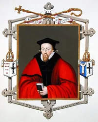 Muotokuva John Whitgiftistä (n.1530-1604), Canterburyn arkkipiispasta, vuonna 1825 julkaistusta teoksesta 