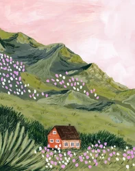 Mountain Home: vaaleanpunainen taivas