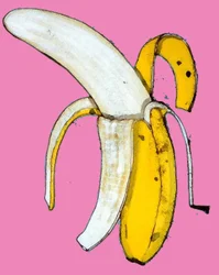 Banaani, 2014 (monoprintti musteella)