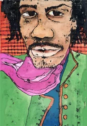 Hendrix (muste paperille) 2020