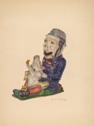 Toy Bank: Paddy and the Pig, c. 1938.