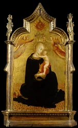 Madonna ja lapsi enkelien kanssa, n. 1445-50.