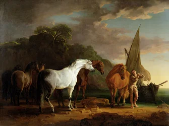 Gulliver lähtee viimeiselle lomalle Houyhnhnmien maasta, n. 1769