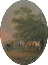Tammat ja varsat, n. 1770-80 (öljy metallille)