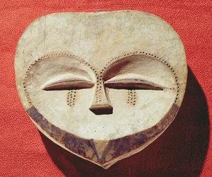 Janus-naamio, Kwele-populaatio, Kongo (maalattu puu)