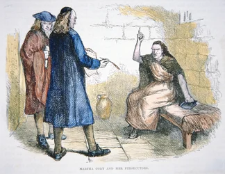 Martha Coreya syytetään noituudesta Salemin noitavainojen aikana vuonna 1692