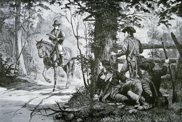Majuri John Andren vangitseminen (litho)