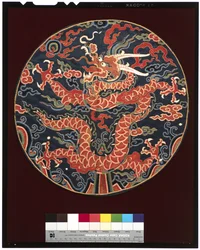 Neljännen asteen prinssin arvomerkit (lohikäärmeen profiililla), n. 1700-25 (silkki)