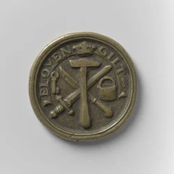 Amsterdamin seppäkillan osallistumistunnus, n. 1700 (messinki)