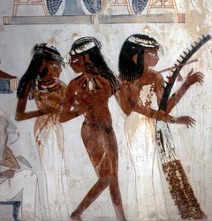 Luxor Thebes: Dynastian 18. dynastian Nakhtin hauta, muusikoita. Aatelisten laakso