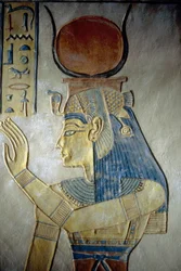 Luxor, Thebes: Kuningattarien laakso. Ramses II:n pojan hauta, jumalatar Isis.