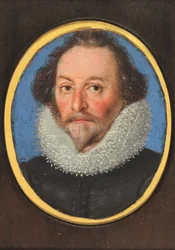 Herrasmies nimeltä William Shakespeare (akvarelli vellum)