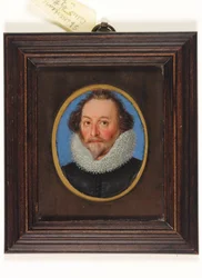 Herrasmies nimeltä William Shakespeare (akvarelli vellum)
