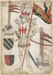 Lisää MS 45133 f.52r William Montacute, The Wriothesley Heraldic Collections. Voi. III