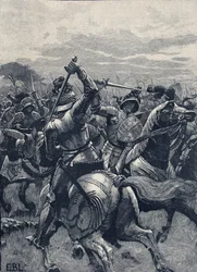 Bosworth Fieldin taistelu, 22. elokuuta 1485, Ruusujen sodat (litho)