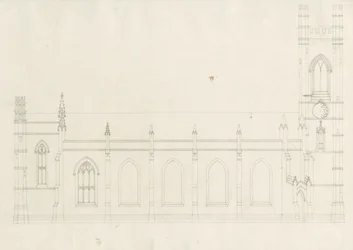 Burton-upon-Trent - Holy Trinity Church: piirustus, nd [?1820-luku] (piirustus)